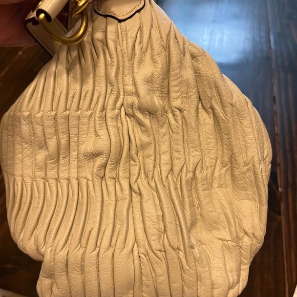 COACH Ashley Gathered White Oak Leather Satchel/Shoulder Bag F23966 - Picture 2 of 9